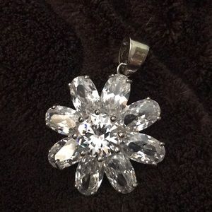 Large flower slider Swarovski stones